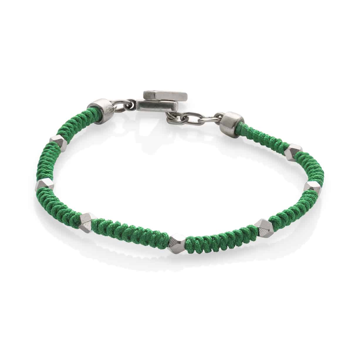 Green braided bracelet