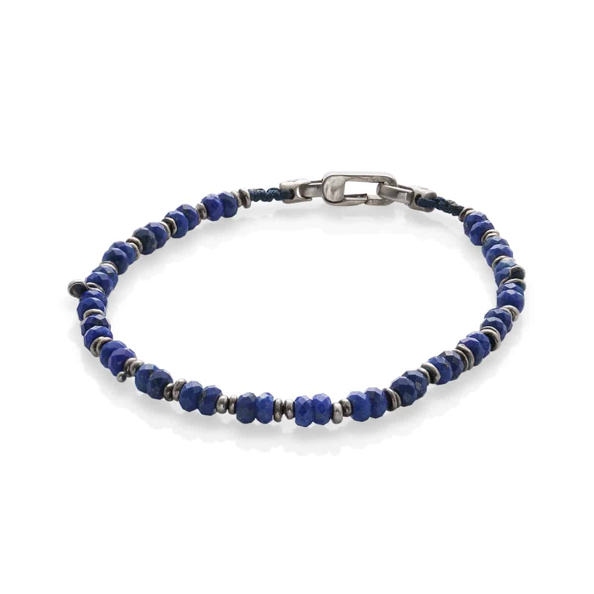 lapis lazuli bracelet, sterling silver bracelet, Karen Hill Tribe silver, gemstone bracelet, blue gemstone bracelet, handmade jewelry, unique jewelry, men's jewelry, women's jewelry, gift for him, gift for her, minimalist jewelry, celestial jewelry, gemstone beads, silver beads, handcrafted jewelry, artisan jewelry