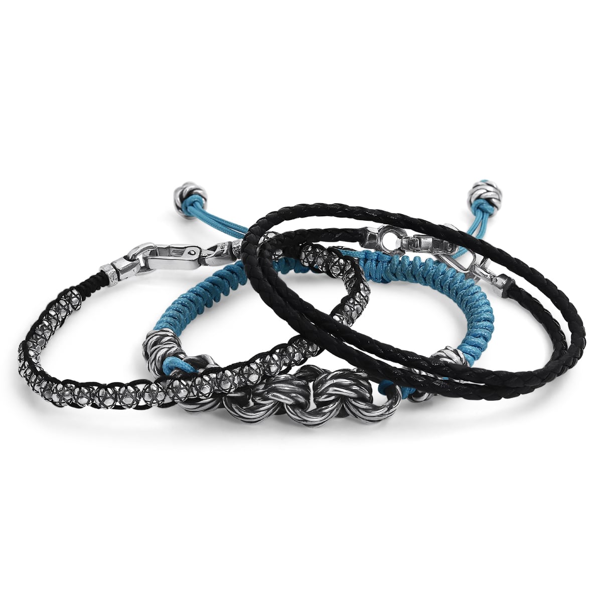 Nice Combination, bracelets, star of david bracelet, blue braided bracelet, combination