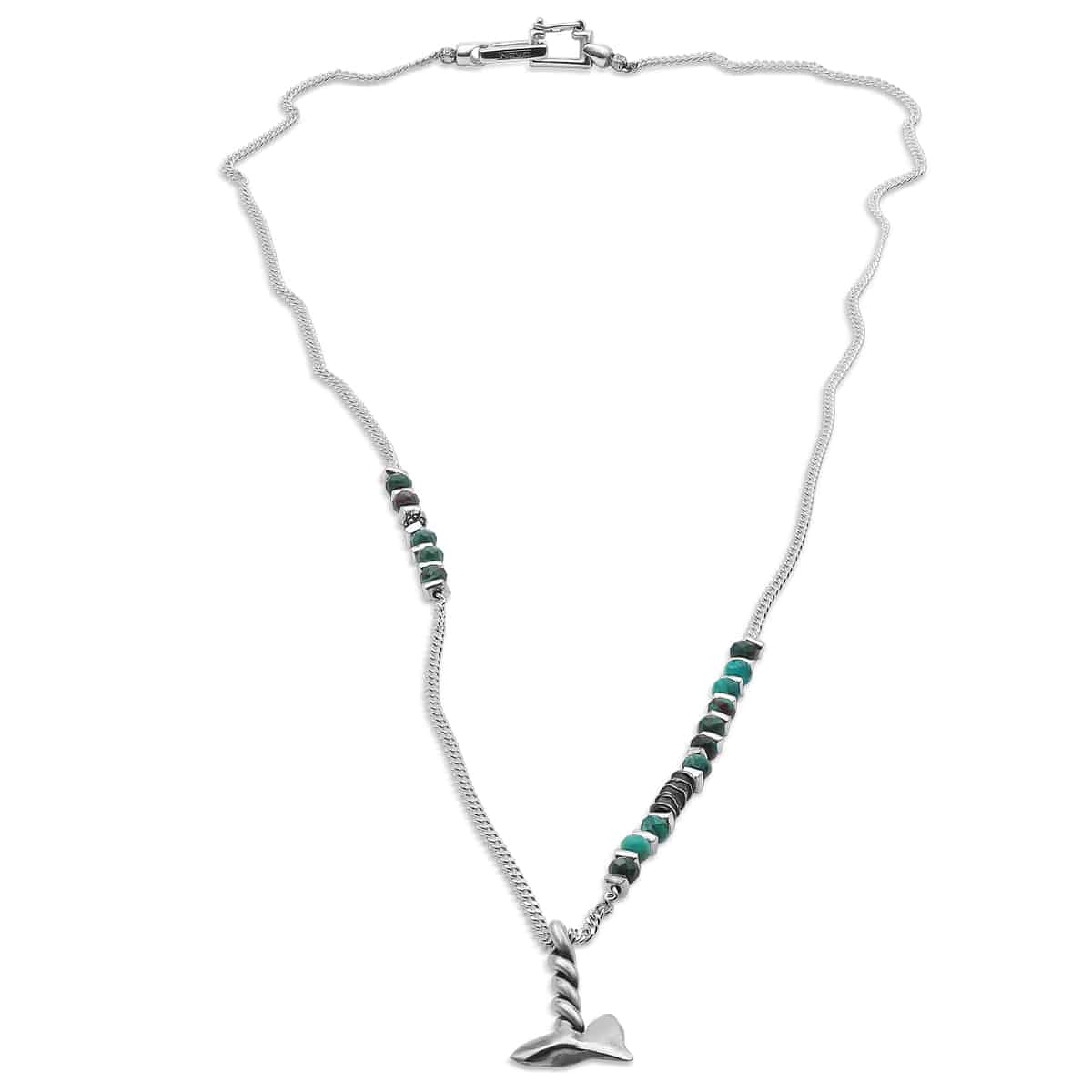 bynevo necklace, handmade silver jewelry, 925 sterling silver axe pendant, gemstone chain necklace, artisan men's silver necklace, unisex sterling silver pendant, iconic mechanical clasp jewelry, bynevo signature collection, icon beads necklace, star of david beads necklace